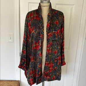 Dior Red and Blue Paisley Robe